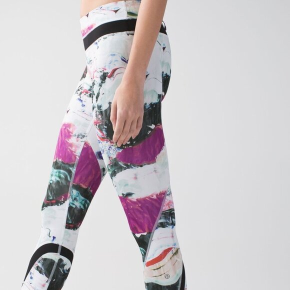 Lululemon Run: Inspire Crop II All Full-On Luxtreme In Pigment Wave Multi Size 6 - Picture 3 of 9